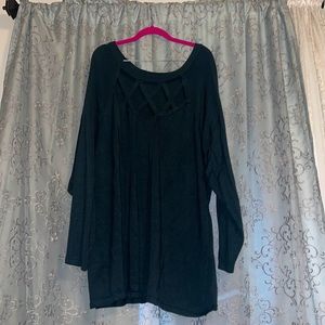 Torrid dark green cutout neckline sweater